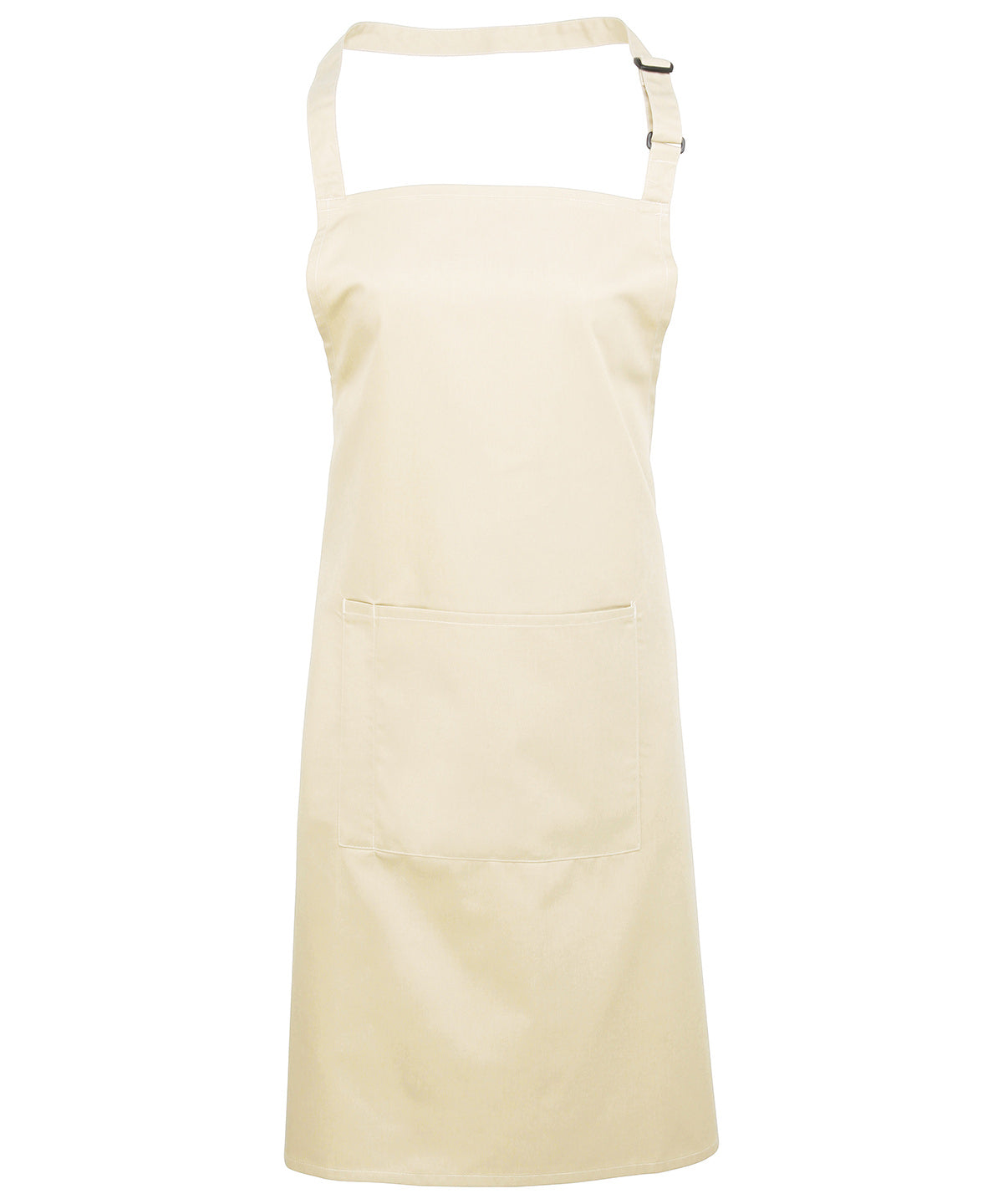 Basic Bib Apron with Pocket - Natural
